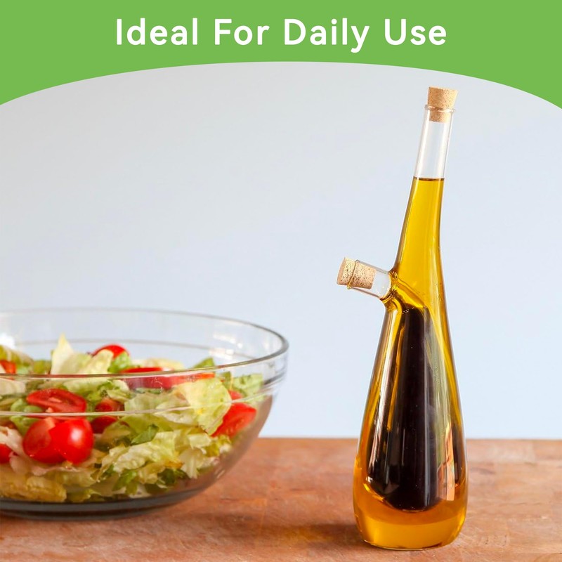 Lily's Home Glass Olive Oil and Vinegar Dispenser Bottle, for