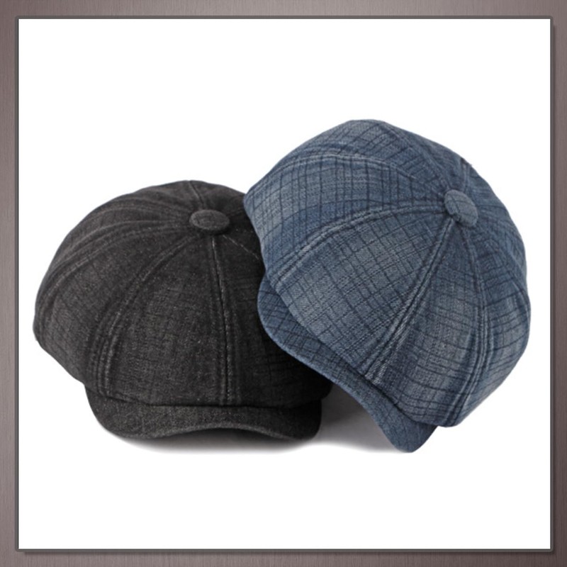 One Limitation CP733 Cotton Denim Pattern Newsboy Socket, Simple, Modern,