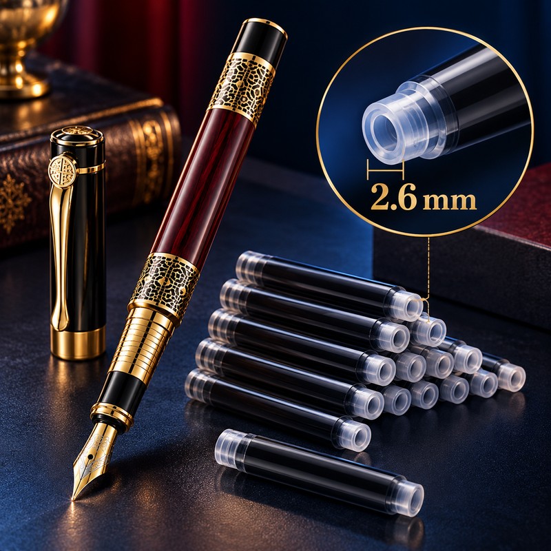 Metal Fountain Pen for Daily Writing – 0.5mm Standard Nib