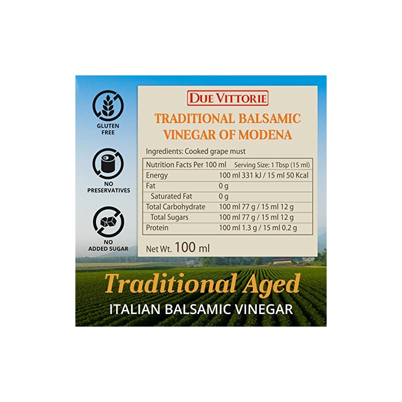 Due Vittorie Traditional 12 Year Aged Balsamic Vinegar Of Modena