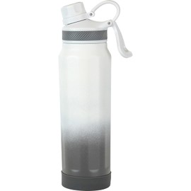 Wahei Freiz Fortec RH-1683 Water Bottle with Handle, 25.0 fl oz (710 ml), White x Gray, For Cold Insulation, Vacuum Insulation, Direct Drinking