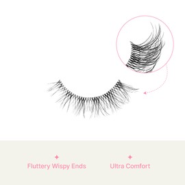 VieVie False Lashes Strip Fake Eyelashes Natural to Dramatic Look Faux Mink Eye Lash Lightweight Wispies 7 Pairs