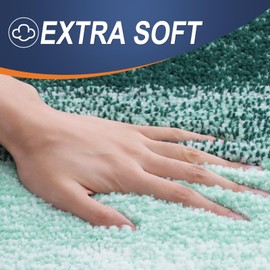 OLANLY OLANLY Bathroom Runner Rugs 47x24, Extra Soft Absorbent Microfiber Bath Rugs, Rubber Backing, Quick Dry, Washable Bath Mats for Bathroom Floor, Tub, Shower and Home Decor Accessories, Blackish Green