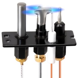 Hiorucet 4021-736 Natural Gas (NG) Pilot Assembly Kits for Heatilator, Heat N Glo, Quadrafire Fireplaces Parts, Heat N Glo 485-510A Pilot Assembly with Thermocouple, Thermopile and Pilot Tubing.