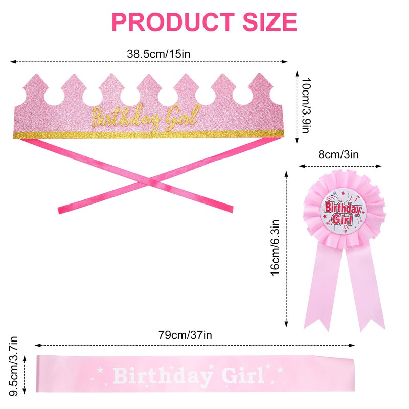 3Pcs Birthday Hat for Boys Girls Birthday Decorations Blue, Happy