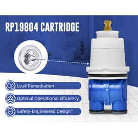 RP19804 Shower Cartridge Compatible with Delta 1300/1400 Series Single Handle Tub Bathtub Shower Faucet Replacement for Delta Monitor Cartridge Repair Plumbing Parts