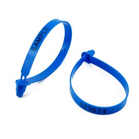 500 pcs Plastic Security Tag Numbered Tamper Resistant Truck Door Seal Self-Locking Padlock for Trailer Cases Container(Blue)