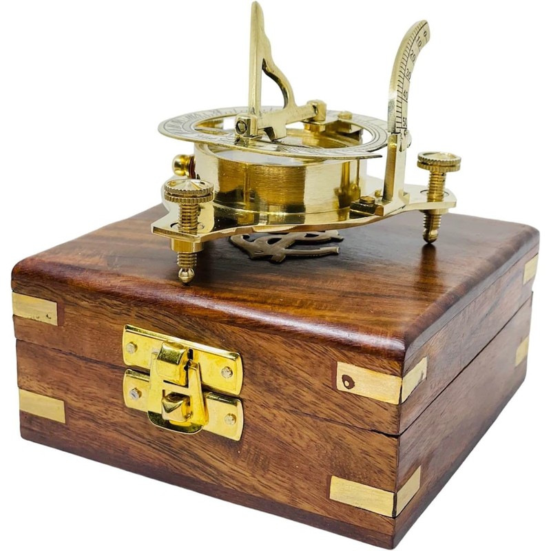 3" Brass Compass,Sundial Maritime Nautical Vintage Antique Nautical Sundial Compass,Brass