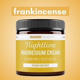 Magnum Solace Nighttime Magnesium Cream - Hydrating Lotion for Daily Comfort - Body Care, Skincare & Cosmetic Use:_Frankincense