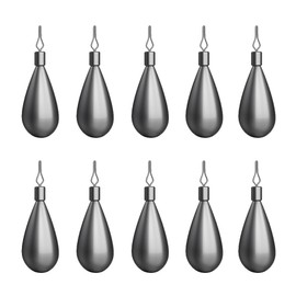 10 Pack Fishing Weights, Tungsten Raindrop Sinkers Quick Change Small Sea Fishing Swivel Sinkers for Saltwater Freshwater River - 1.8g/0.06oz
