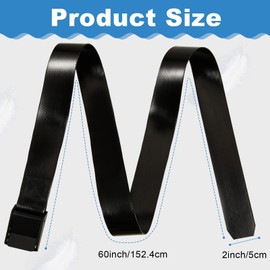 Patelai Vinyl Gait Belt Transfer for 60 Inch Assist Device Safety Occupational Physical Gate with Spring Loaded Buckle Handles Elderly Pediatric Caregiver Nurse