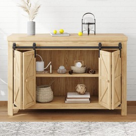 EaseLife 4 FT Mini Cabinet Bi-Folding Sliding Barn Door Hardware Track Kit for 4 Door,Easy Install,Slide Smoothly Quietly,Apply for Storage Window TV Stand and Other Shielding (No Cabinet)