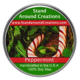 Premium 100% All Natural Soy Tureen Candle - 8 oz. - Peppermint: Mint Essential Oil Creates a True to Life Scent of This Much-Loved Winter Candy. Made w/Peppermint Essential Oil.