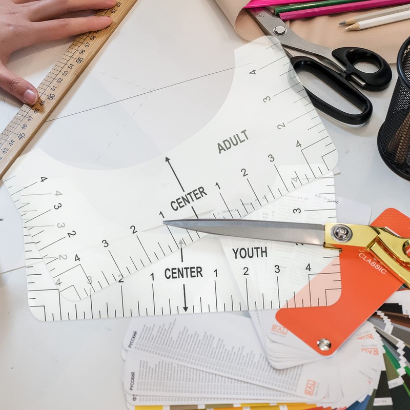 5 Pcs T-Shirt Alignment Tools with 2 * Measure Tape