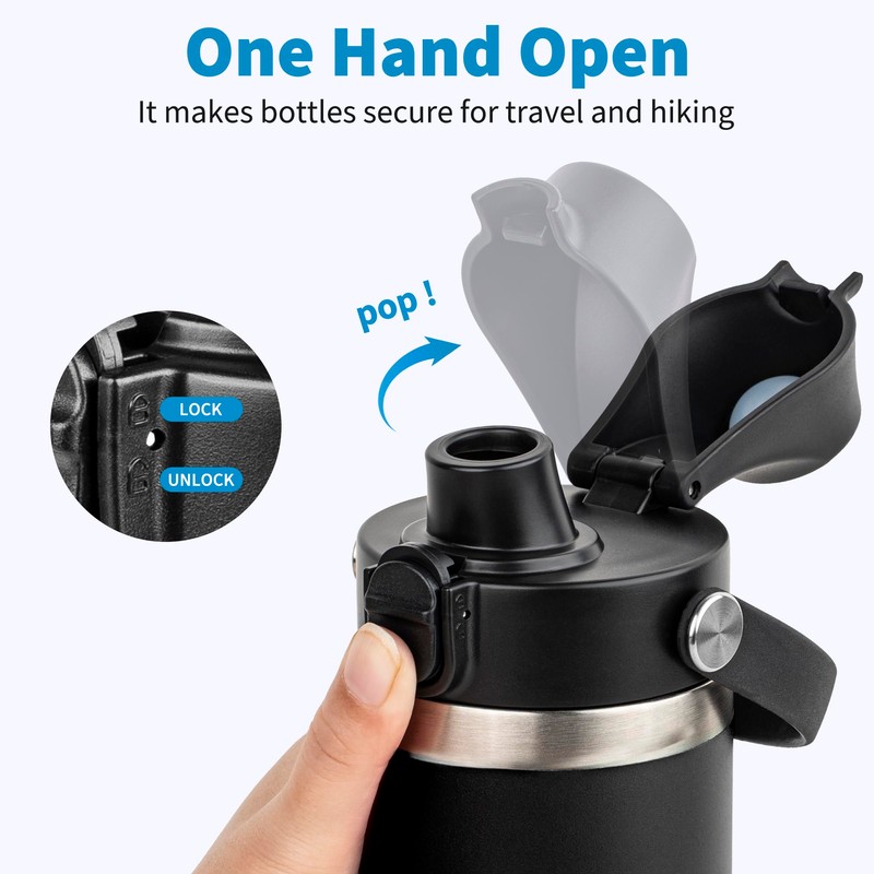 Diumepo Auto Spout Lid for Yeti Rambler 12/18/26/36/64 oz Water