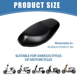 ChAusa Motorcycle Seat Cover Universal, Scooter Seat Covers, Waterproof, Elastic Seat Cover, Rain Dust Sun Protection Seat Protector, Moped Seat Cover for All Types of Motorcycles and Scooters