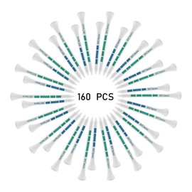 Yumzeco 160 Pcs Wooden Golf Tees Mixed Size Golf Tees Wood Golf Pegs Golf Driver Tees 2 3/4 Inch, 3 1/4 Inch (70mm +83mm) Golf Accessories Gifts Set Green Tees Blue Golf Tees