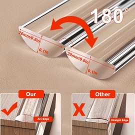 Edge Protection Baby Transparent, 4 m Long (2 cm Wide) Corner Protection for Babies, Corner Protectors for Furniture, Transparent Baby Proof Bumper Cushion, Safety Buffer for Corners and Edges