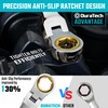 DURATECH Extra Long Anti-Slip Flex-Head Ratcheting Wrench Set, Double Box