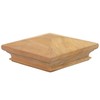 4x4 Wood Pyramid Post Cap by Captiva - One-Piece Miterless