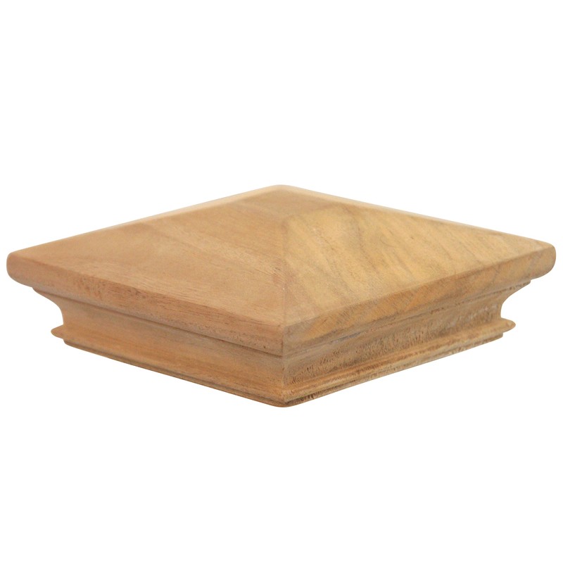 4x4 Wood Pyramid Post Cap by Captiva - One-Piece Miterless