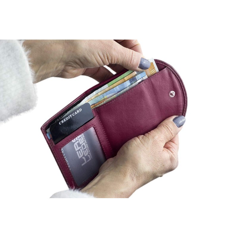 Small wallet LEAS, Genuine Leather, red - ''LEAS Mini-Edition''