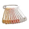 12Pcs Rhinestone Safety Pins 3 Colors Rhinestone Brooch Decorative Brooch