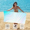 Beach Towels with Integrated Storage Bag, 55"x28" Microfiber Beach Towel,