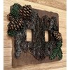 Top Brass Rustic Pinecone and Bark Electrical Cabin, Lodge Style