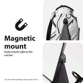 Gogogo Sport Vpro Microfiber Golf Towel with Magnetic Waffle Pattern Strength Magnet for Strong Hold to Golf Carts, Clubs, Golf Bag (White)