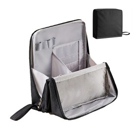 GOODCHI Makeup Pouch, Large Capacity, Travel Pouch, Freestanding, Cosmetic Pouch, Lightweight, Portable, Toiletries, Travel, Room