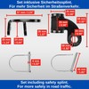 Bicycle Trailer Coupler, 1 Set, Black, with Safety Pin Compatible