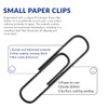 Clips de papel pequeos, 2,8 cm, 200 clips de papel