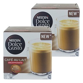 Nescafe Dolce Gusto Café Au Lait Decaffeinato, Coffee, Milk, 2 x 16 Capsules