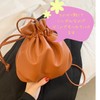 PETITCHOU Pouch, Pleat, Drawstring Shoulder, Diagonal, Compact, Small, Lightweight, Korean