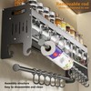 Hanging Wall Mount knife Wall Mount,Condiment Cup, Space-Saving Knife Rack