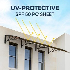 IDZO 40''x120'' Awnings for Doors, SPF 50+ UV-Protective Window Awning Exterior with Aluminum Alloy Connector, Use for Front Doors/Windows Overhang Awning for Sun Shutter, UV, Rain, Snow Protection