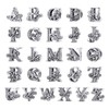 PAHALA 925 Sterling Silver 26 Letters Alphabet With Crystals Charms