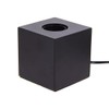 Cube table lamp in black metal, E27 base compatible, IP20,