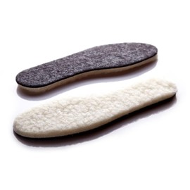Wool Sheepskin Felt Thick & Fluffy Shoes Insoles Boots Inner Soles (Size UK 9)