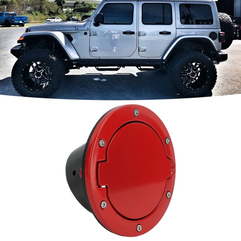 Fuel Tank Cap Red Gas Cap Cover with Red Powder