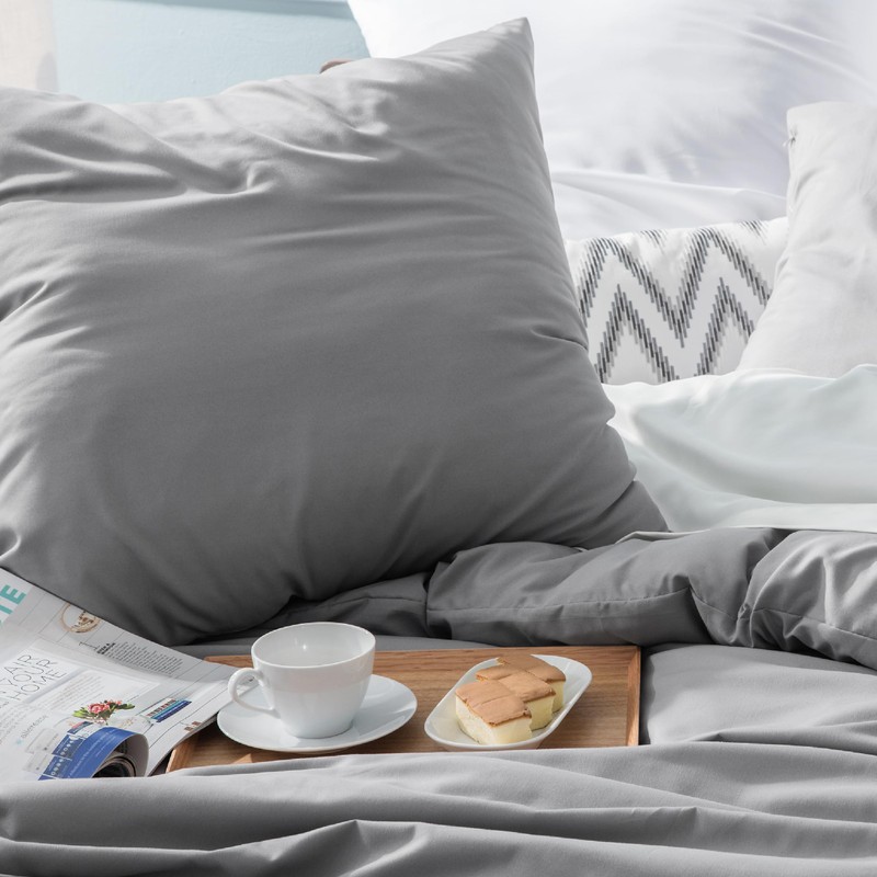 Bedsure Bed Linen 135 x 200 cm, 2-Piece Grey Bed