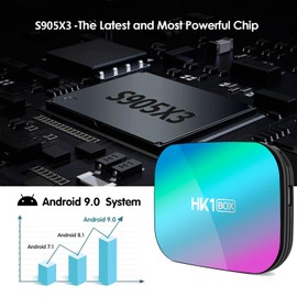 Xilibod Android 9.0 TV Box 4GB RAM/32GB ROM Amlogic S905X3 64bit Quad Core Cortex A55 CPU G31 MP2 GPU 2.4G/5G Dual-Band WIFI 1000 DLAN Support BT Smart TV Box - Model No.: HK1 Box 4GB 32GB
