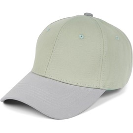 styleBREAKER Unisex Baseball Cap Two-Tone Pastel, 6 Panel Cap Multicolored, Adjustable Buckle Basecap 04023095, Colour:Linden Green-Grey