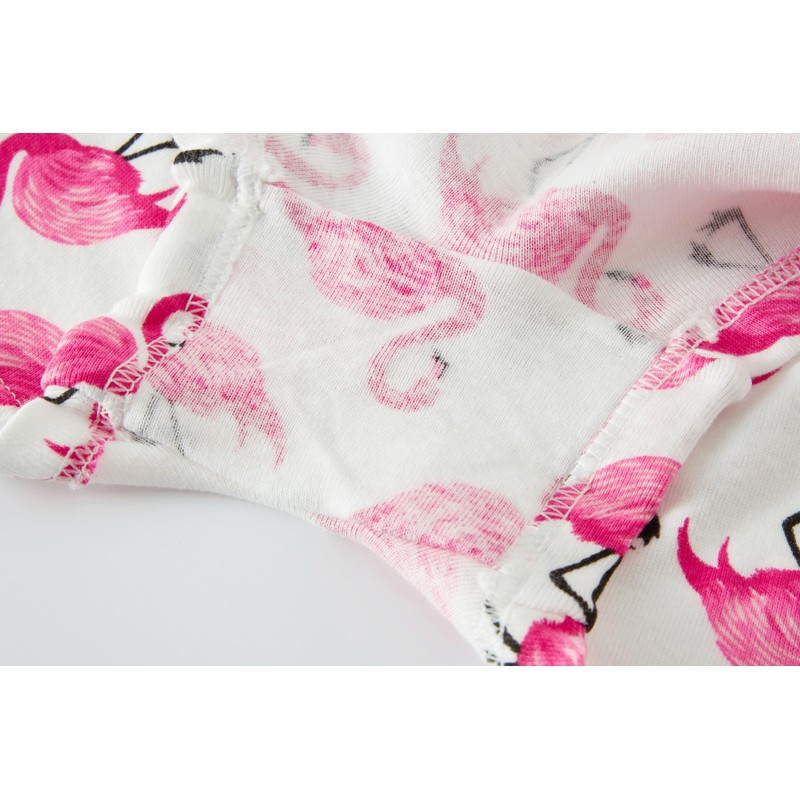 Family Feeling Soft Cotton Girls' Boyshort Panties Boxer Brief Flamingo