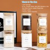 CZZGSM 6 Pack Square Kitchen Storage Jars with Airtight Bamboo