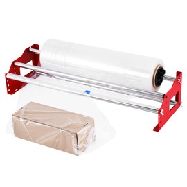 Consfly 23.6 inch Table Stretch Film Dispenser, Wall Mount Stretch Film Packing Machine, Manual Cling Film Dispenser with Cutter for Stretch Film Wrap Roll Within 23.6”