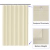 LLSCL Beige Yellow Fabric Shower Curtain Liner with Magnets, Waterproof