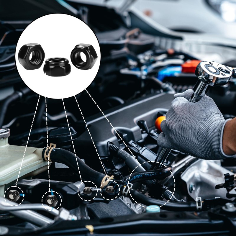 M3 Nuts Self-Locking Nuts Carbon Steel Nut M3 Pack of