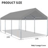 Rutile 10 x 20 FT Carport Replacement Cover, Heavy Duty